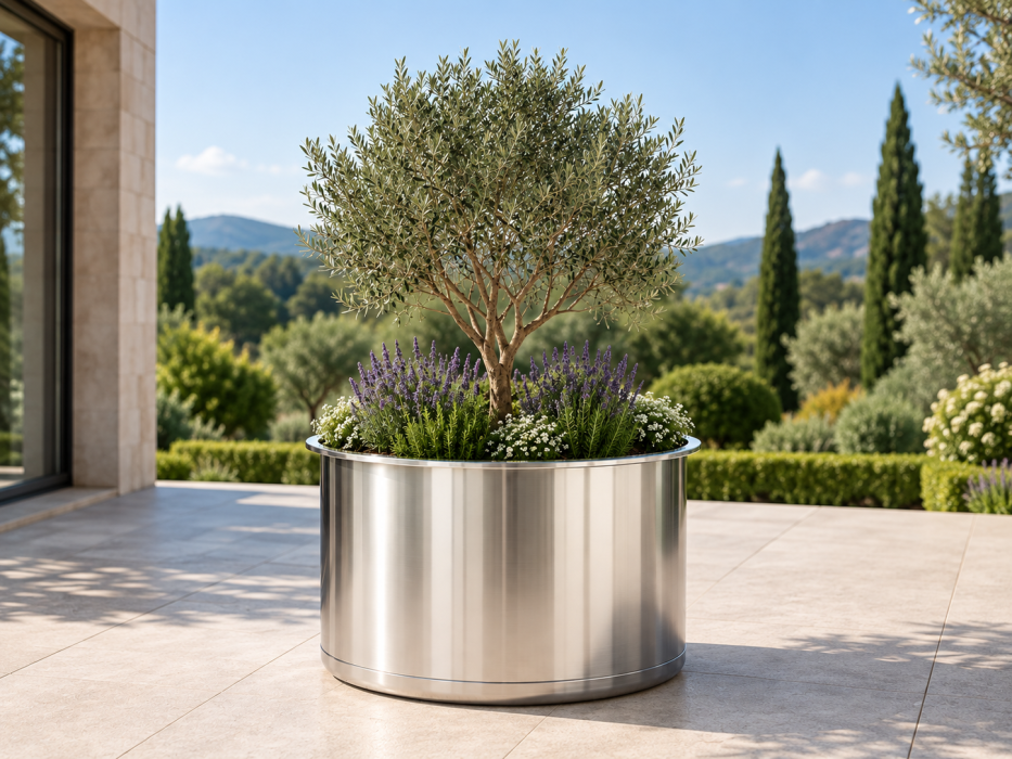 Stainless steel planter 240 litres