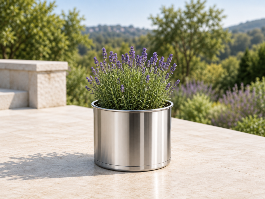 Stainless steel planter 50 litres