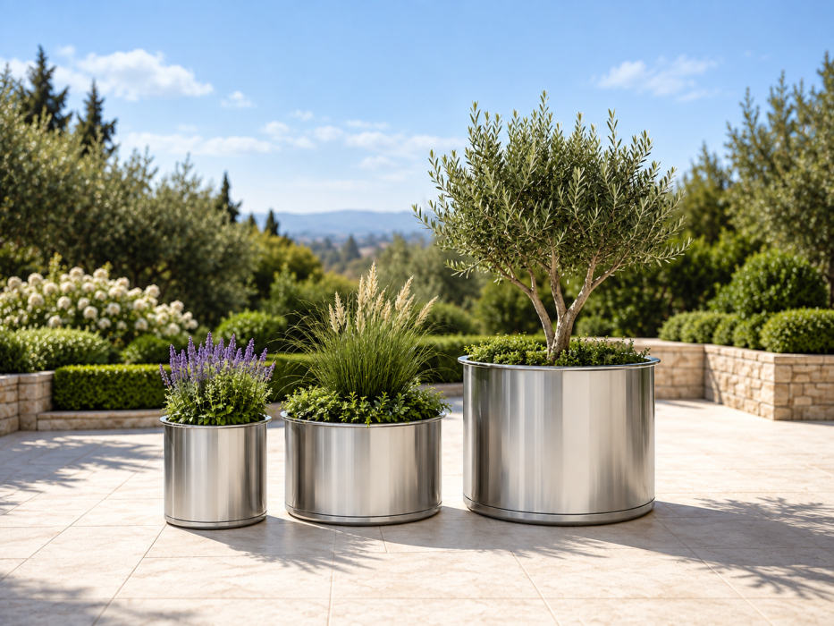 Stainless steel planter 240 litres