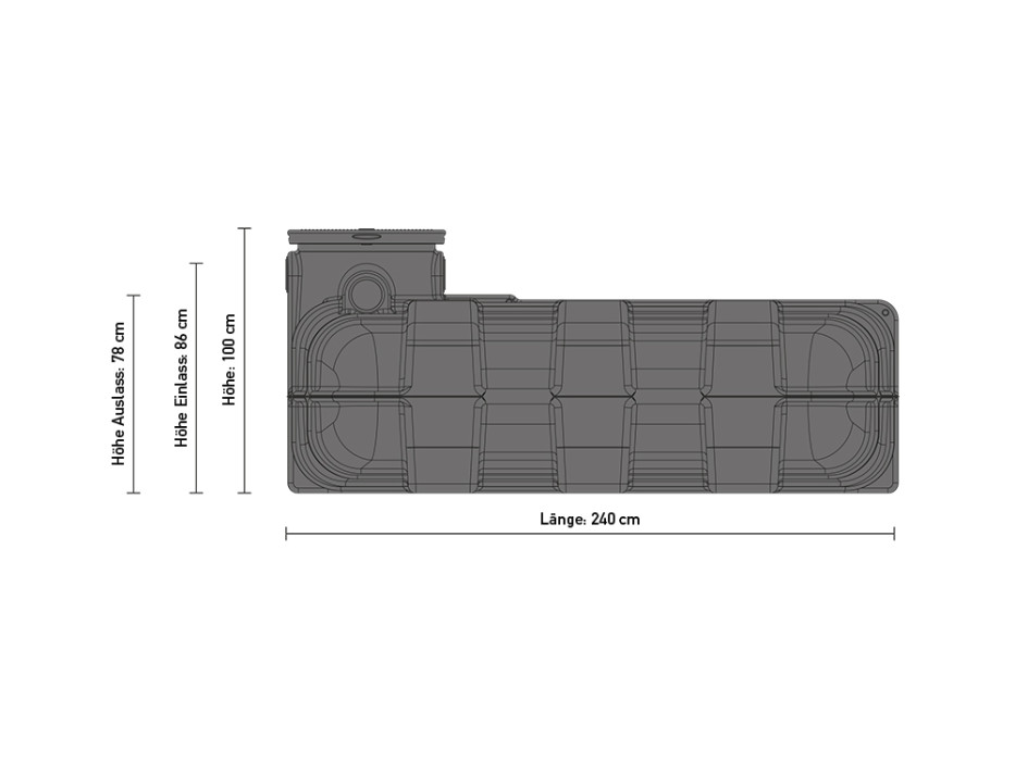 2,500-litre flat tank